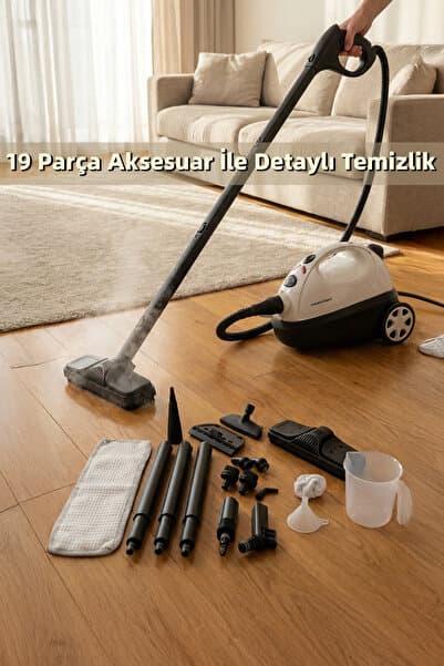 PSC 228 Çok Fonksiyonlu Buharlı Temizlik Makinesi – 1200ML Geniş Hazne ve Zengin Aksesuar Seti
