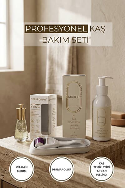 Serap Çınar Cosmetics 3lü Profesyonel Kaş Bakım Seti Ev Kullanımına Uygun