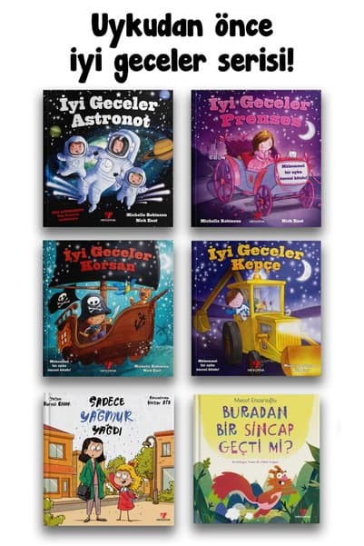 Vera Kitap Okul Öncesi İyi Geceler Serisi Hikayeleri 6 kitap - Çocuk Kitabı 3-6 Yaş