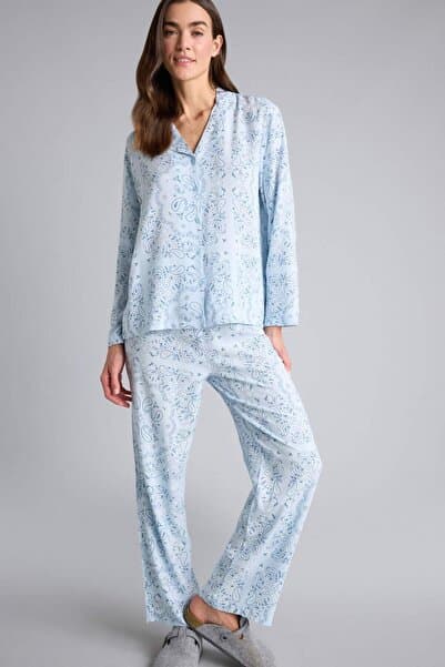 Defacto Desenli Pijama Takımı Üst Alt F9824AX26SP