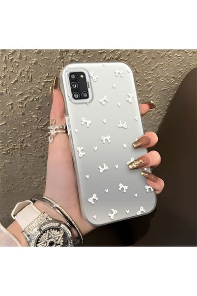 SLIMFELT Samsung Galaxy A31 Uyumlu Yüksek Kaliteli Fiyonk Desenli Sert Kılıf, Düşmeye Dayanıklı Silikon