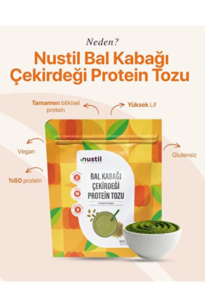 NUSTİL Balkabağı Çekirdeği Proteini Tozu 350g