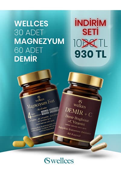 MAGNEZYUM 30 TABLET + DEMİR 60 KAPSÜL AVANTAJLI ENERJİ PAKETİ