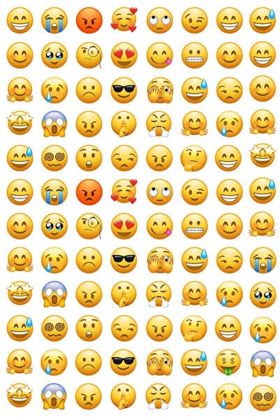 Bimotif Karışık emoji, duygu ve yüz ifadesi sticker seti, 96 adet