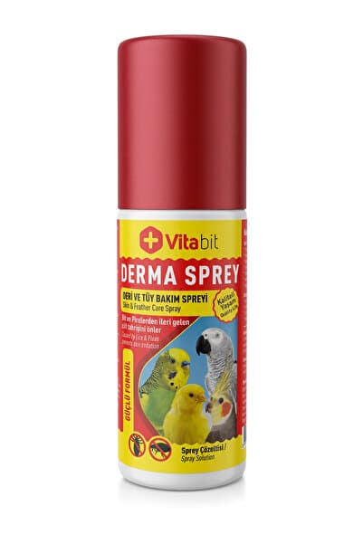 Vitabit Derma Sprey 150 Ml. Tüm Kafes Kuşlar Için Bit Ve Pire, Deri Ve Tüy Bakımı Spreyi