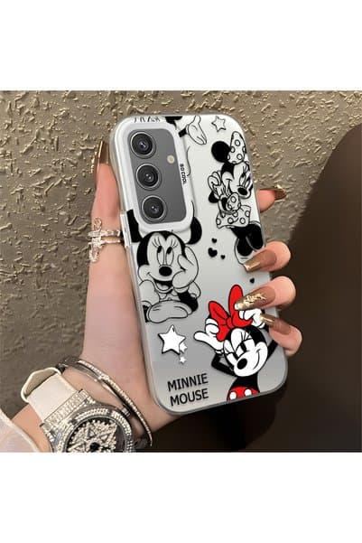 PATTERNOVA Samsung Galaxy S24 Uyumlu Minnie Desenli Kılıf, Darbeye Dayanıklı Silikon, Şık ve Sevimli