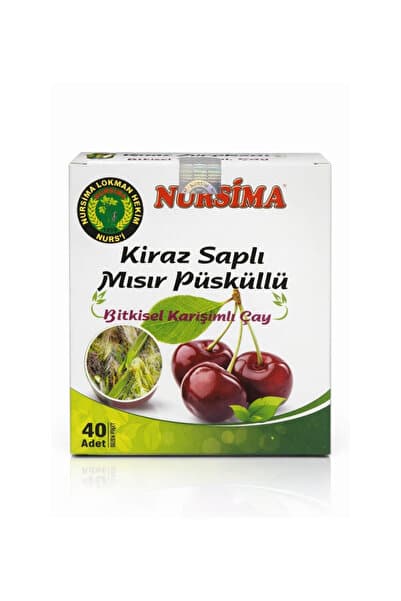 Nursima Kiraz Saplı Mısır Püsküllü Detox Çayı – 40’lı Bitki Bazlı Süzen Poşet