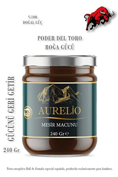 AURELİO Atom Macunu Ginseng Çakşır Otlu Mesir Bitkisel Kudret Macunu