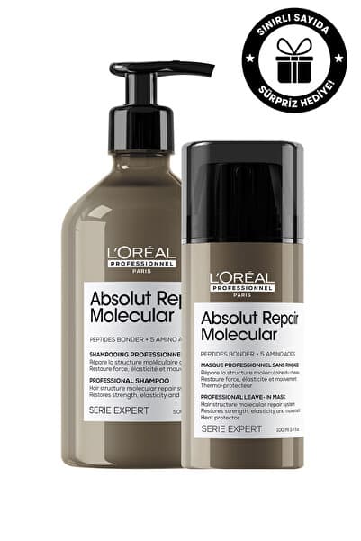 L'oreal Professionnel Serie Expert Absolut Repair Molecular Onarıcı Saç Bakım Seti - Şampuan-Maske
