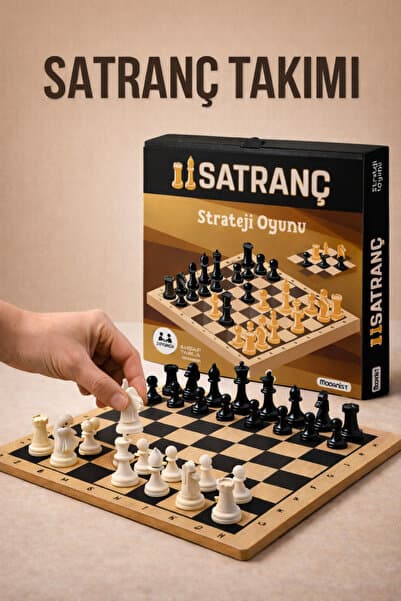 Gargamel Ahşap Satranç Takımı 30x30 cm | Satranç Seti | Zeka ve Strateji Oyunu | Çocuk ve Yetişkin İçin