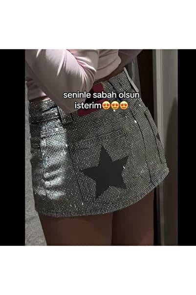 Gofeel Star Detail Parıltılı Taşlı Diamond Etek