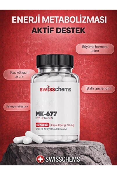 Salvi Kas kütlesi ve güç artışı MK-677 (10mg/kapsül) 60 Kapsül