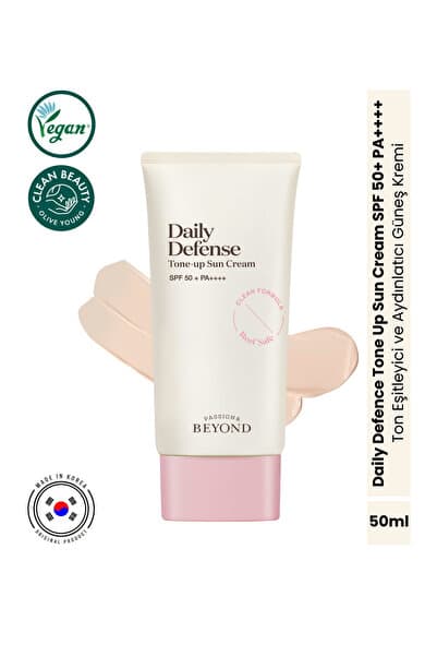 Daily Defense Tone-Up Sun Cream SPF50+ PA++++ Aydınlatıcı & Renk Eşitleyici Güneş Kremi 50 ml