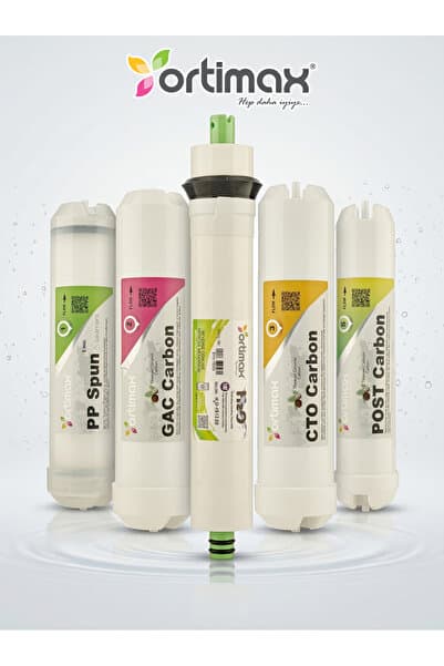 5'li Su Arıtma Filtre Seti – PP Sediment, GAC, CTO Karbon, Membran ve Post Karbon