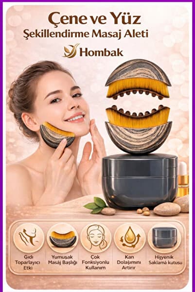 Çene ve Yüz Şekillendirme Fırçası Çok Fonksiyonlu Yumuşak Masaj Aleti Gıdı Toparlayıcı (Kutulu)