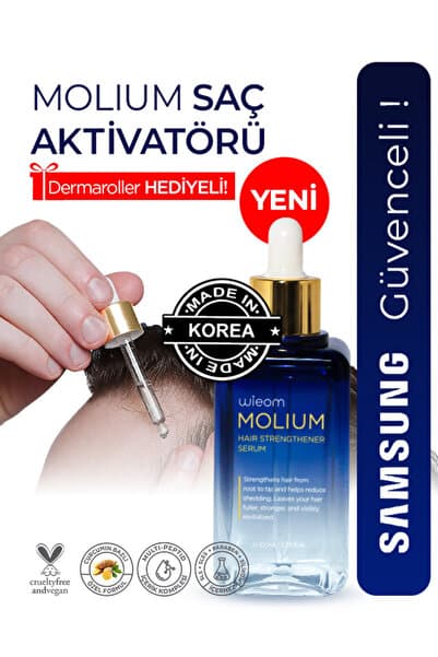 Wieom (YENİ) MOLIUM -Saç Aktivatörü Serum -Kore'den ithal -Saç Çıkarıcı -Güçlendirici -Dökülme Önleyici
