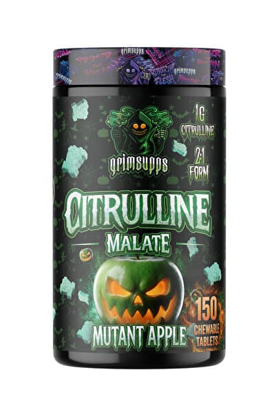 Grimsupps Citrulline Malate 1000 mg Çiğnenebilir 150 Tablet Elma Aromalı