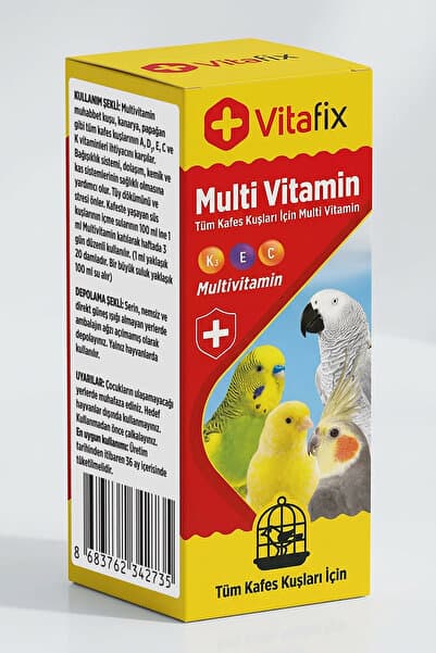 Vitafix Kuşlar Için Multi Vitamin Ve Kuş Vitamini , Muhabbet Kuşu , Papağan Ve Kanarya Için Uygundur