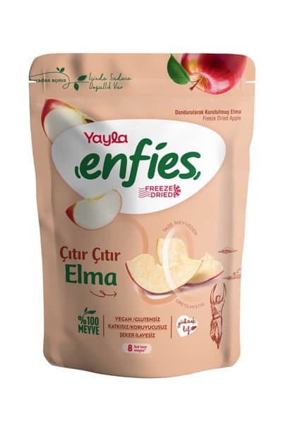 Yayla ENFİES FREEZE DONDURULARAK KURUTULMUŞ ELMA 15 GR
