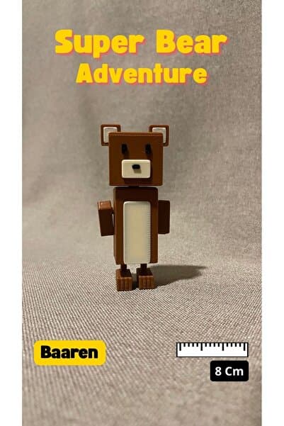 3D Ekspres Super Bear Adventure Baaren Figürü Süper Ayı 8 Cm (Sırt Çantalı ve Shicka Özel Versiyon)