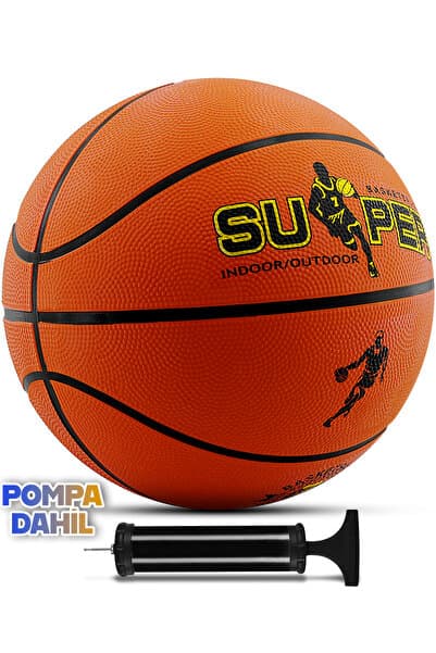 Telvesse Orijinal Basketbol Topu Iç Dış Mekan Pompa Hediyeli 7 Numara Turuncu