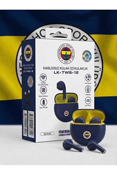 FENER Fenerbahçe Lisanslı TWS Kablosuz Kulaklık - 30 Saat Şarjlı Mikrofonlu Kulak İçi Bluetooth Kulaklık