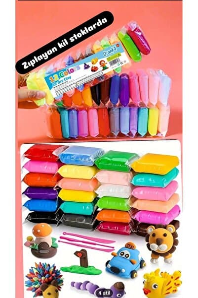 Genel Markalar 12 colors air dry clay ozankil Zıplayan Havayla Kuruyan Yumuşak Kil Kendin Yap Seti