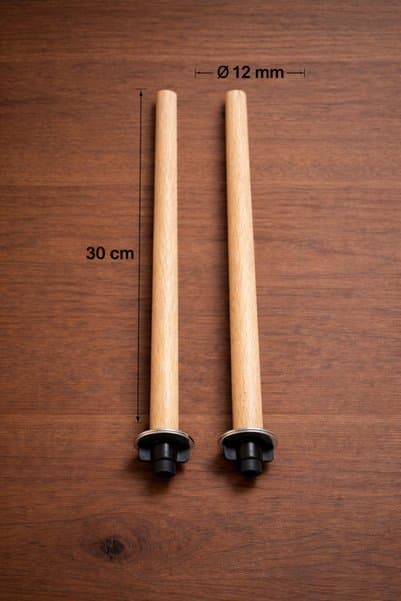 Wooden Bird Muhabbet Kuşu Ahşap Tünek 2 Adet (30cm uzunluk-12mm çap)