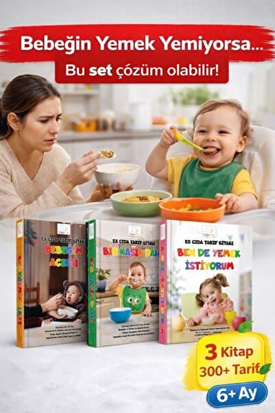 Çılgın Zeka Ek Gıda Tarif Kitabı Seti Bebek Yemek Kitabı Bebek Hediye Seti Bebek Yemek Tarifleri