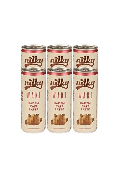 NİLKY Wake Badem Sütlü Glütensiz Bitkisel Laktosuz Vegan Soğuk Kahve 6 x 250 ml
