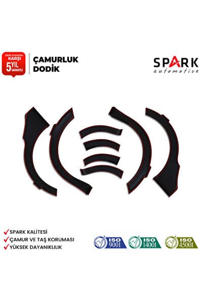 Spark Automotive Dacia Lodgy 2013- Yılı ve Sonrası Uyumlu Çamurluk Dodik 8 Parça