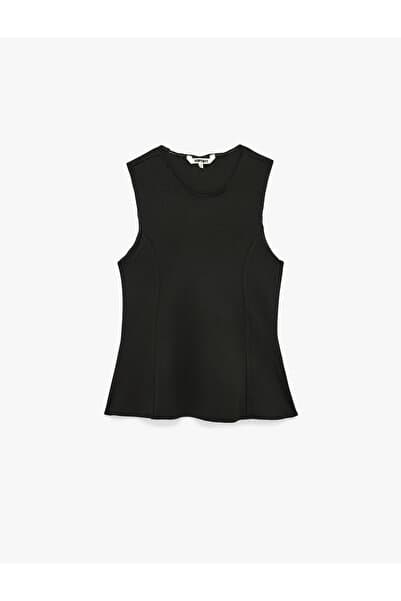 Koton Slim Fit Bisiklet Yaka Kolsuz Bluz