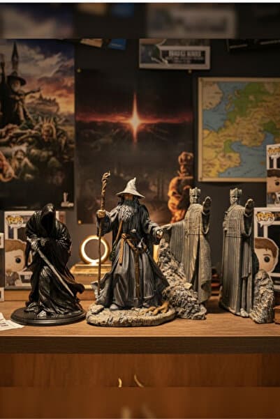 Kingdom of 3D Yüzüklerin Efendisi Koleksiyon Seti, 3'lü Set(Argonath Heykelleri, Nazgul, Gandalf)