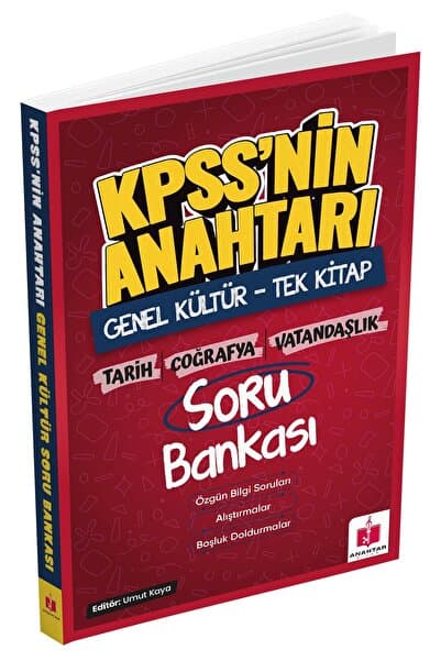 Anahtar Kitap 2026 KPSS'nin Anahtarı Genel Kültür Tek Kitap Soru Bankası Tarih Coğrafya Vatandaşlık