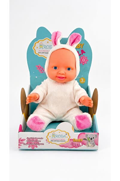 Toyx Sevimli Tavşan Kostümlü Oyuncak Bebek – Yumuşak Peluş Tasarım, 3+ Yaş (Pembe - Mavi - Beyaz) Be