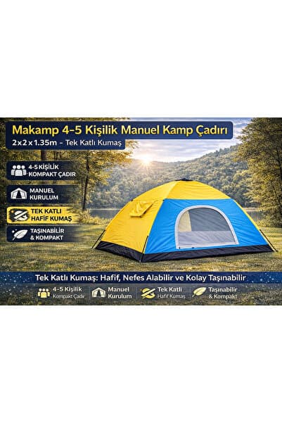 MAKAMP 4-5 Kişilik Kamp Çadırı Manuel Kurulum