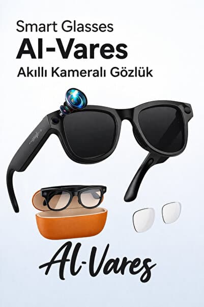 Marbar Yapay Zeka Gözlük(AI)–1080p Kayıt-2K Görüntü,Kamera+Bluetooth+Canlı Çeviri+Stereo Ses+IP67