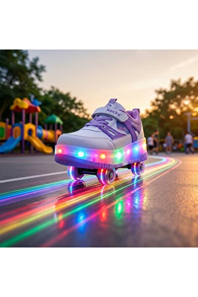 YAZIN FAVORİSİ, ÇOCUKLAR İÇİN PATENLİ TEKERLEKLİ SPOR AYAKKABI/SNEAKERS