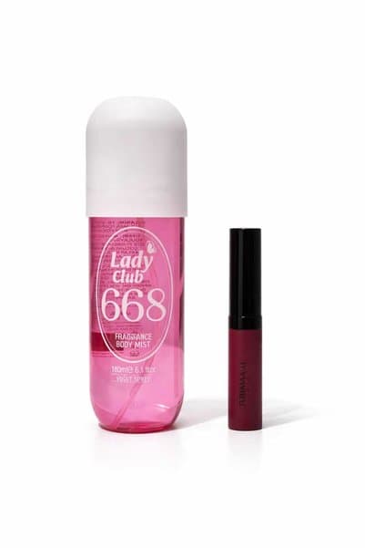 LADY CLUB 668 Kadın Body Mist 180 ml (Farmaji Ruj Hediye)