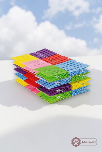 Renkli Mandal Seti - 144 Adet Güçlü Yaylı Çamaşır Mandalı - Dayanıklı Plastik