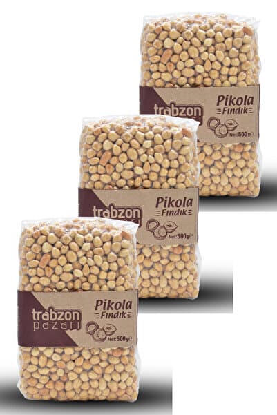 TRABZON PAZARI Çifte Kavrulmuş Pikola Fındık Içi 3x500 Gr