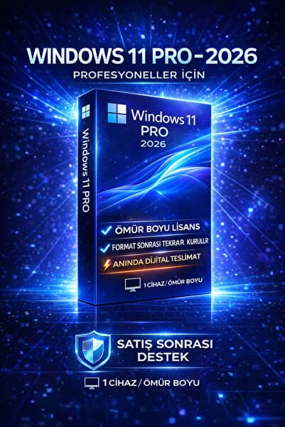 Microsoft Windows 11 Pro Retail Key 2026 32/64 bit freedos uyumlu