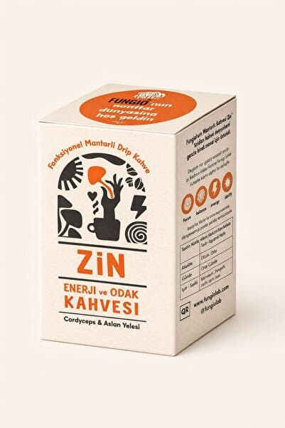 Fungio Zin Aslan Yelesi Ve Cordyceps Mantarlı Pratik Drip Filtre Kahve