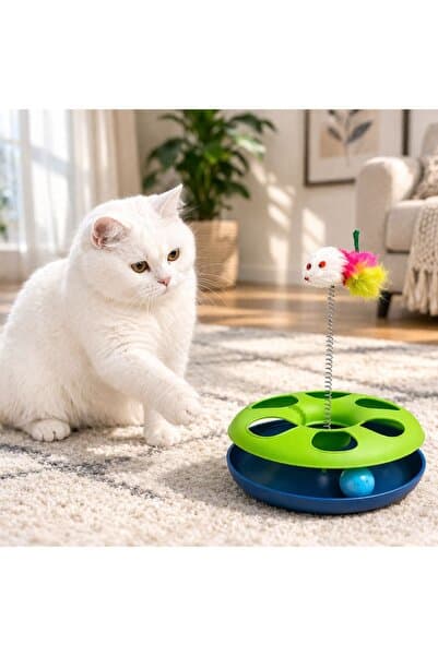 HAYHAYPETSHOP Fareli kedi çember oyuncağı eğlenceli kedi oyun çemberi