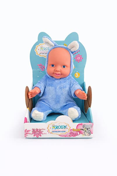 Toyx Sevimli Tavşan Kostümlü Oyuncak Bebek – Yumuşak Peluş Tasarım, 3+ Yaş (Pembe - Mavi - Beyaz) Ma