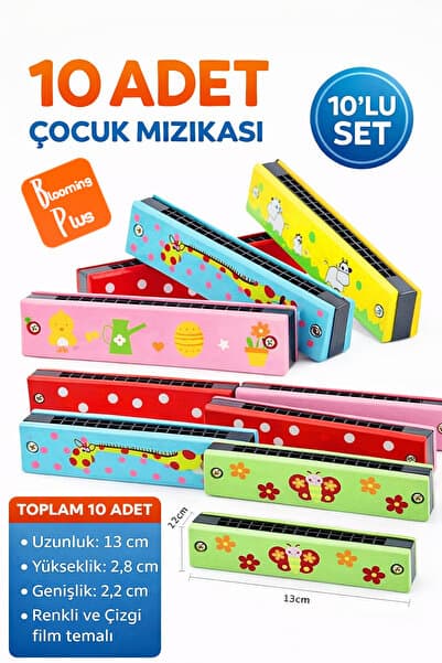 Genel Markalar Çocuk Mızıka Ahşap Mızıka 10 adet