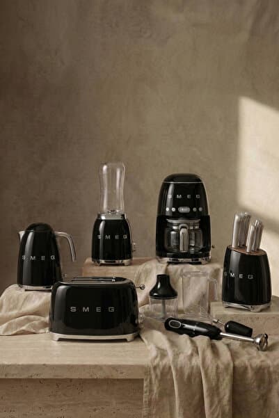 Smeg 50's Style Bella Casa Black+ 6 Parça Wedding Set