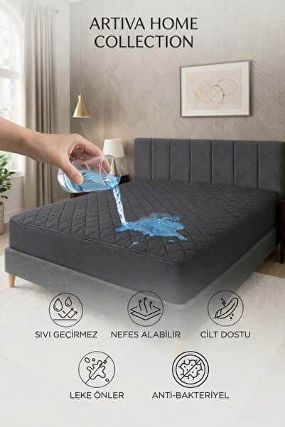 Pamuklu Kapitone Fitted Full Kenar Su Sıvı Geçirmez Alez Yatak Koruyucu Tek Çift Battal Yatak Alezi