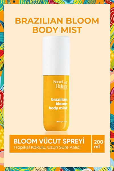 Secret of Helen Bloom Vücut Spreyi 200 ml |Uzun Süre Kalıcı | Tropikal, Vanilya, Hindistan Cevizi