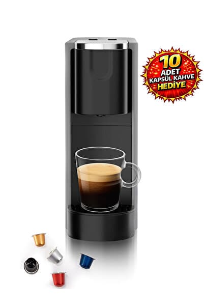 Omnex Ox-Pro Espresso Kapsül Kahve Makinesi – 20 Bar Basınç, Gri